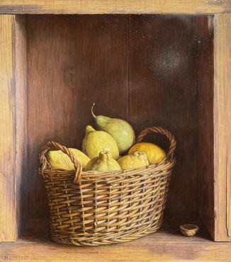 Basket of Lemons and Pears